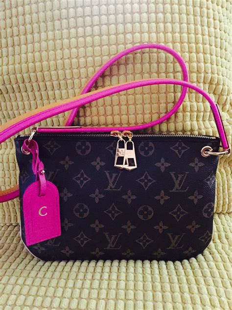 pink lv strap bag|Lv purse with pink strap.